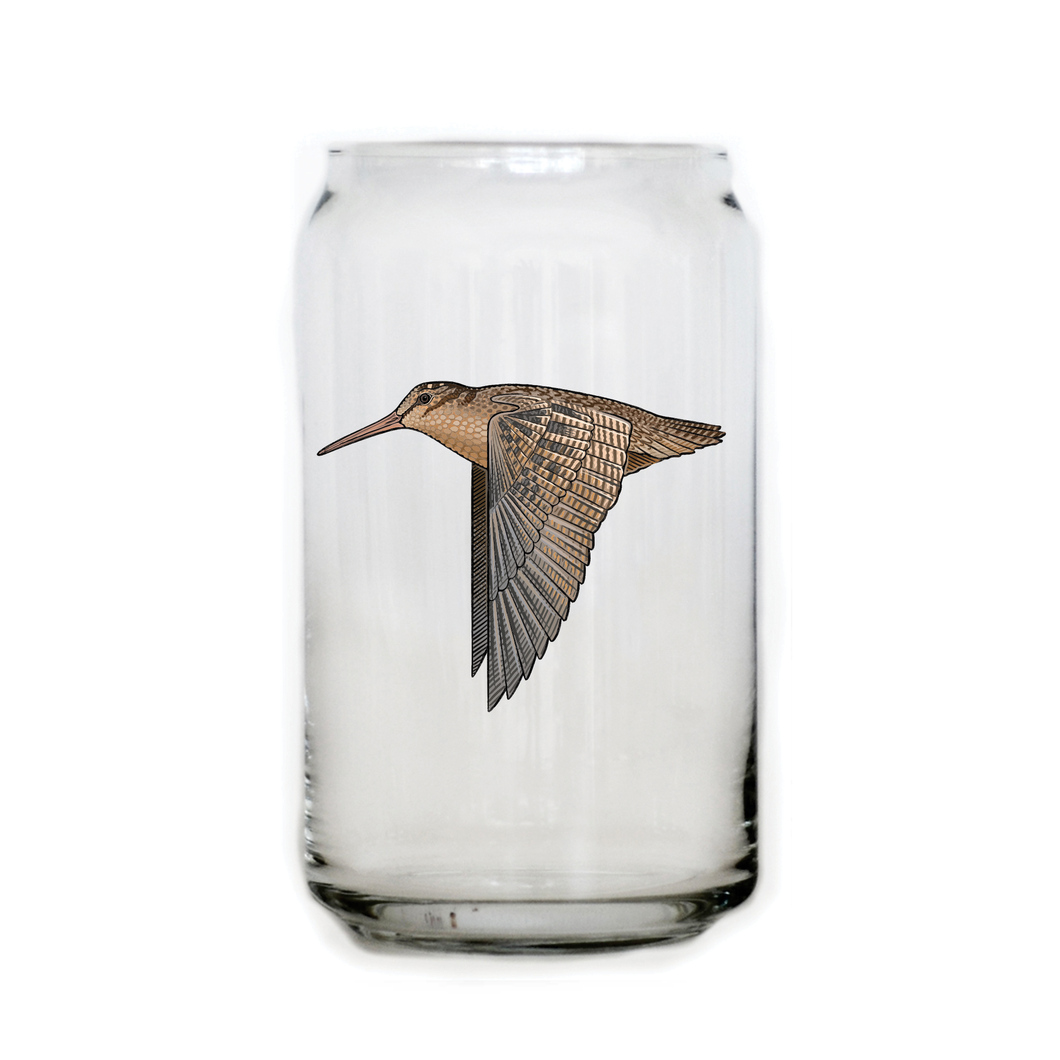 Woodcock Beer Can Glass