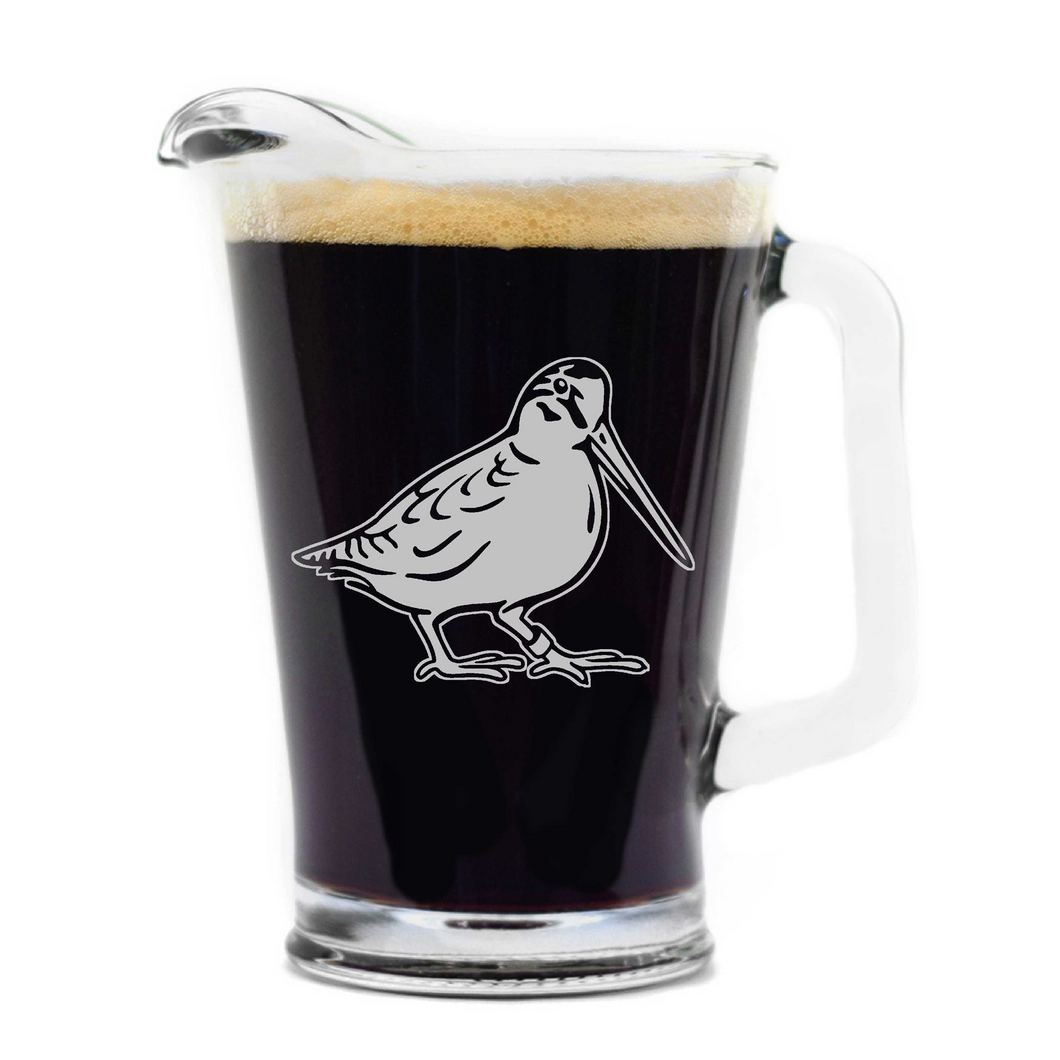 Woodcock Glass Pitcher