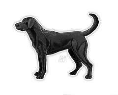 Black Lab Decal Sticker
