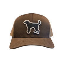 Load image into Gallery viewer, black lab hat in brown/tan, front shot
