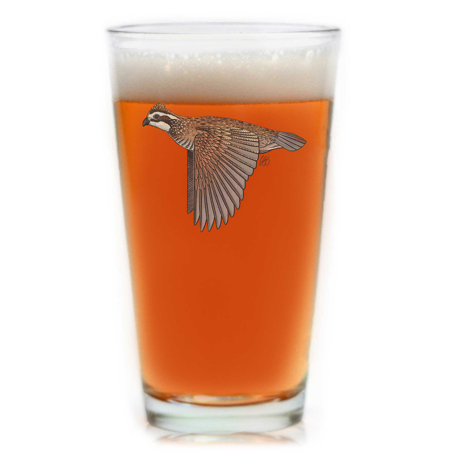 Bobwhite Quail Pint Glass