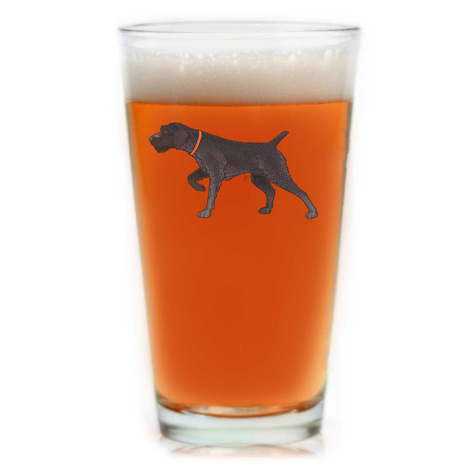 Deutsch-Drahthaar Pint Glass