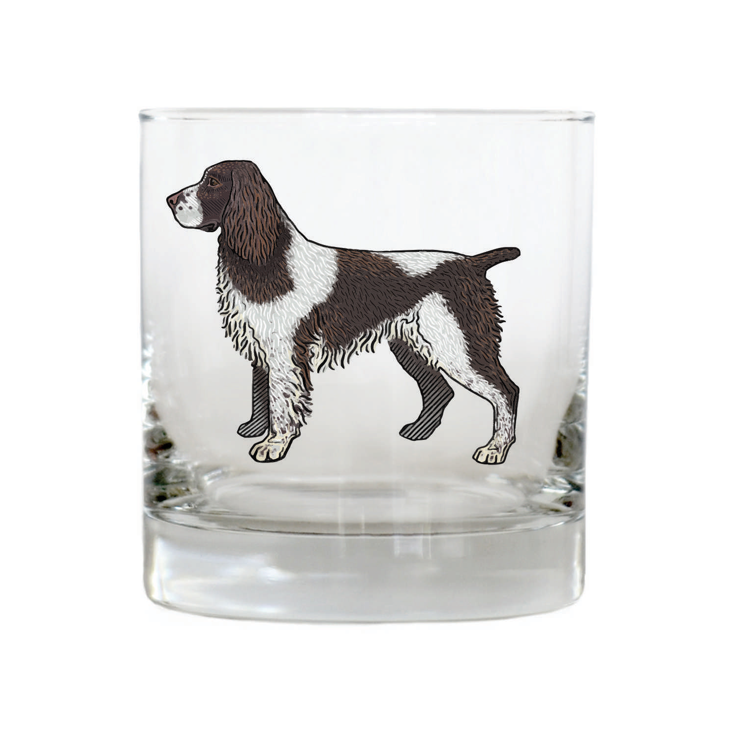English Springer Spaniel Whiskey Glass