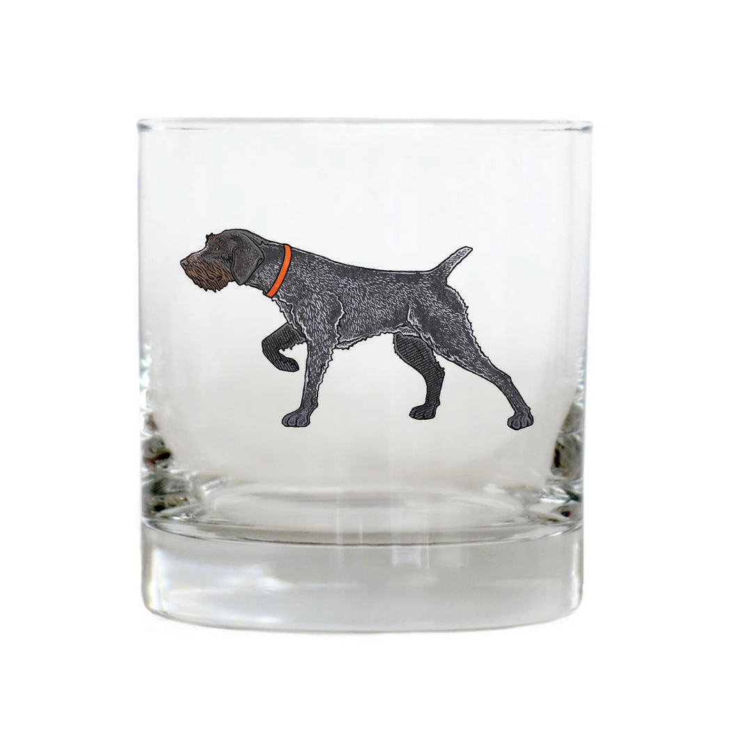 German Wirehaired Pointer Whiskey Glass