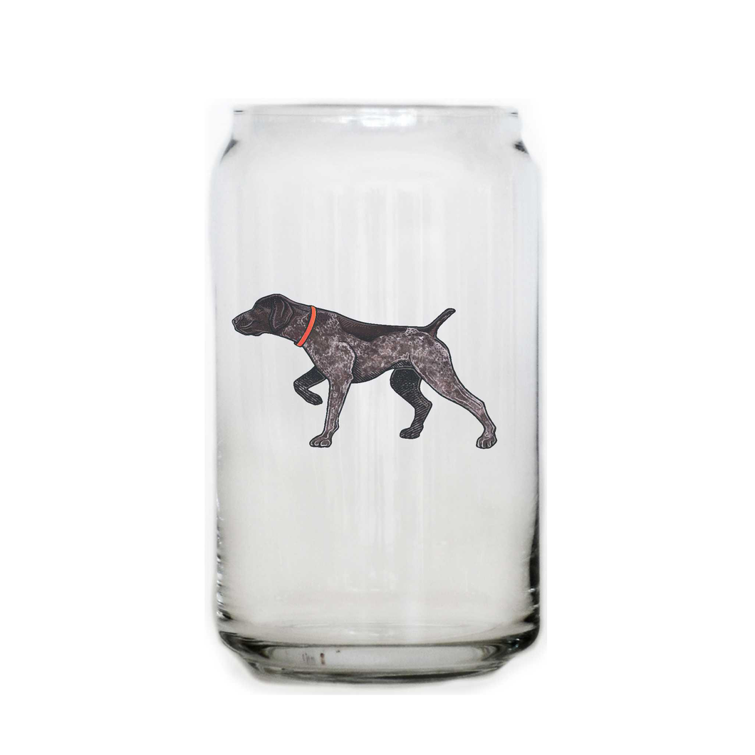 German Shorthaired Pointer Beer Can Glass