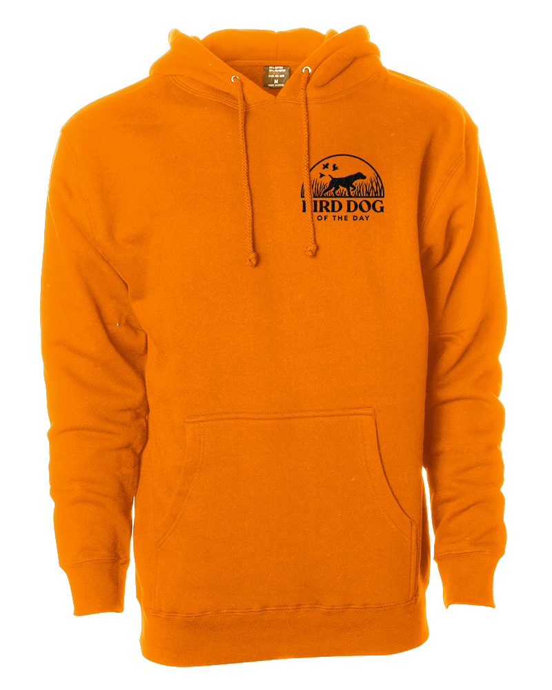 orange hoodie with logo