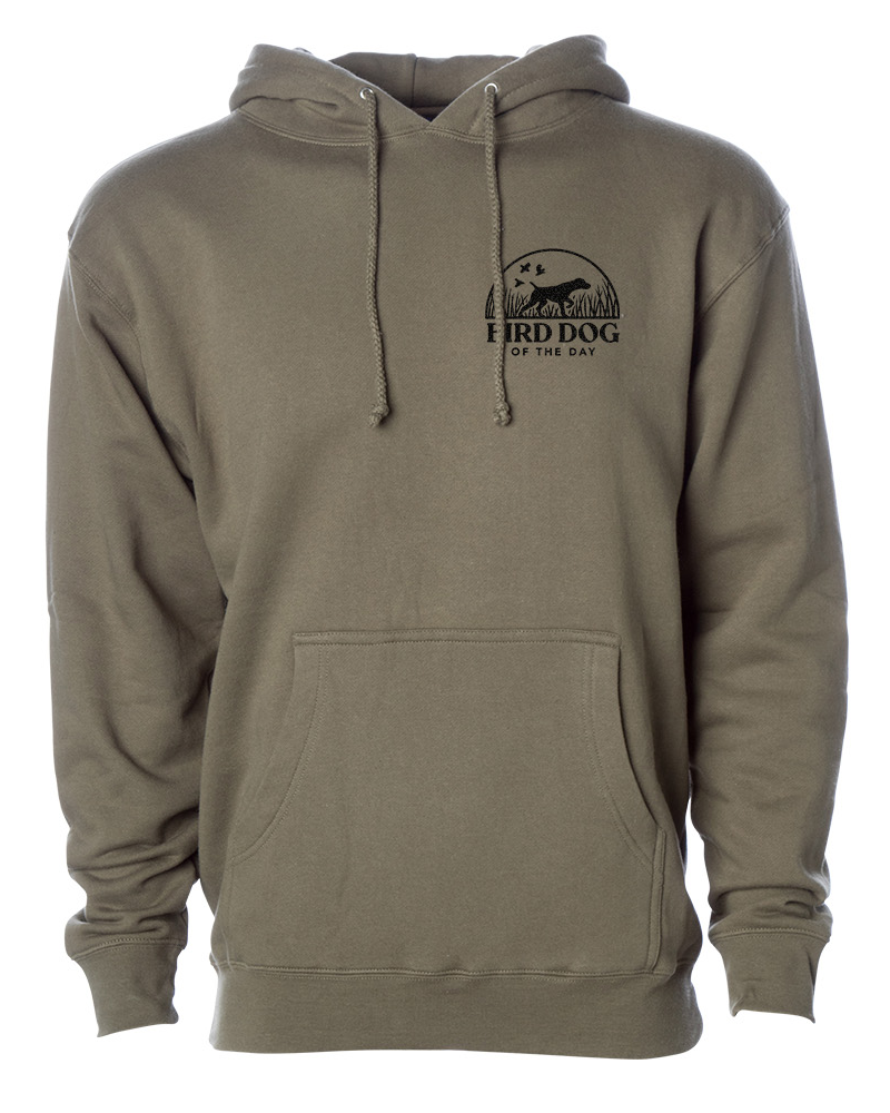 olive hoodie with logo