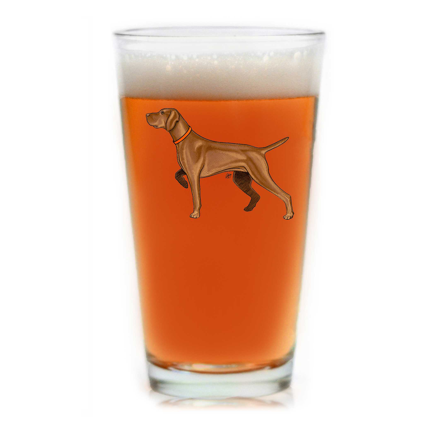Vizsla Pint Glass