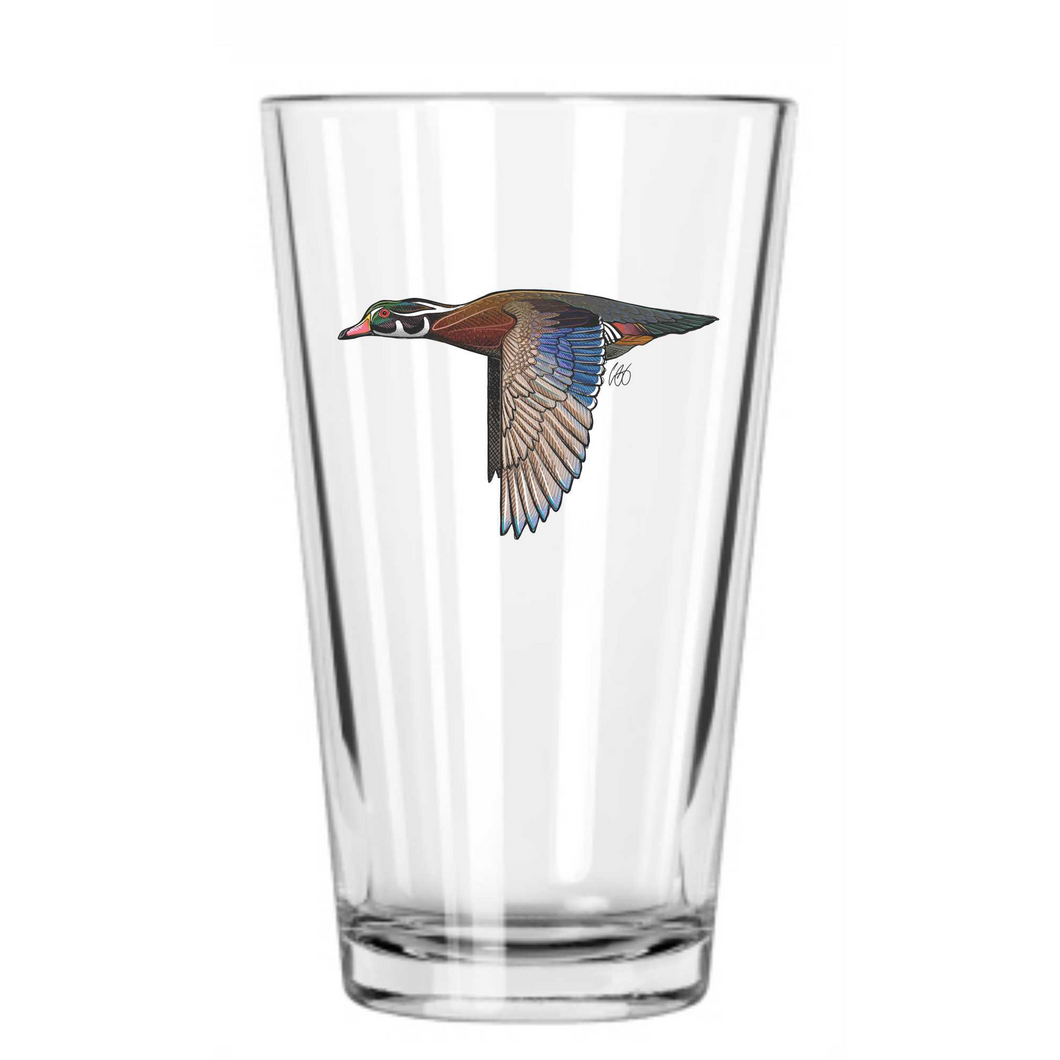 Wood Duck Pint Glass