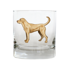 Yellow Lab Whiskey Glass